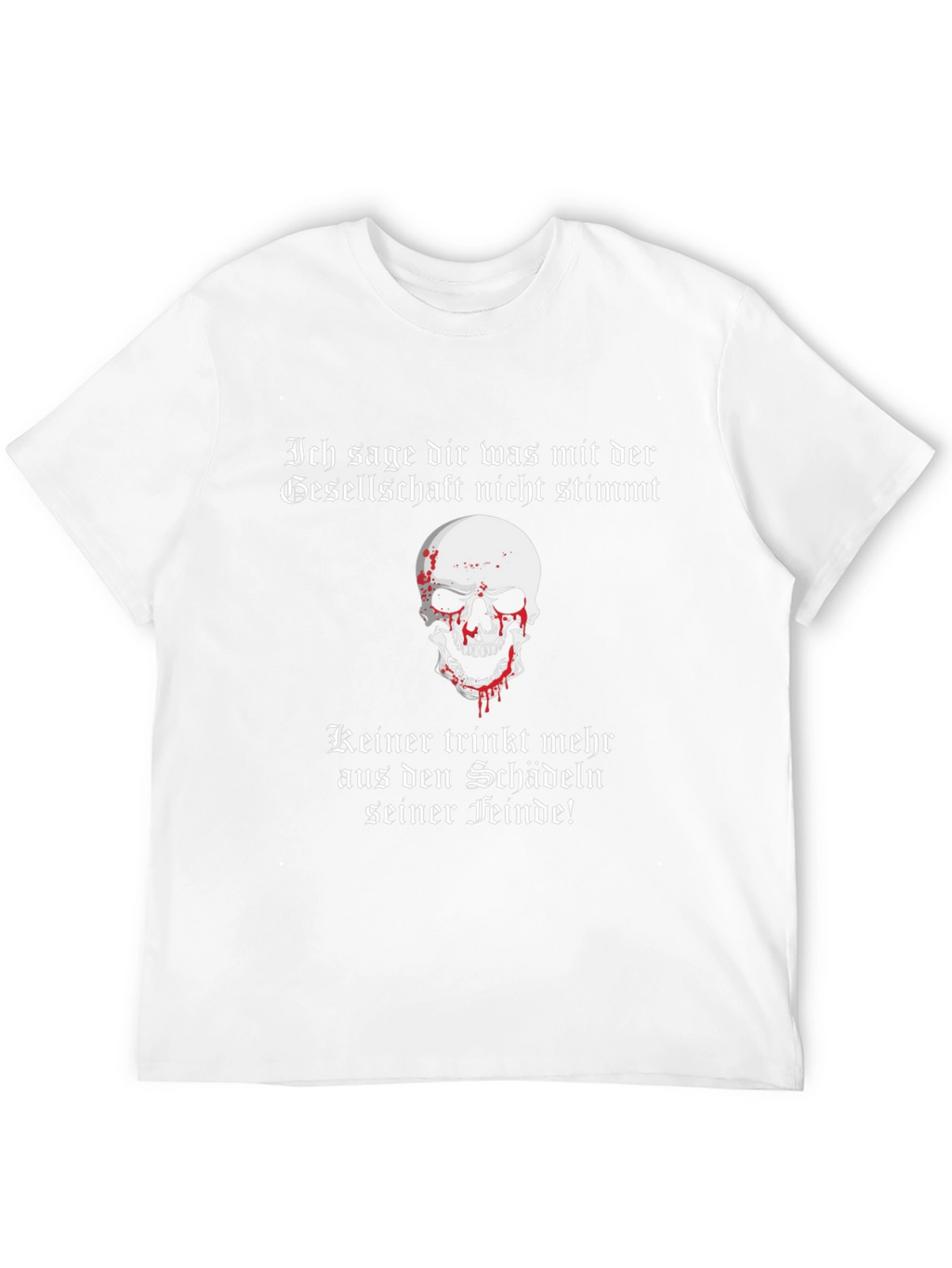 Edgy Skull Graphic T-Shirt - Society Slogan