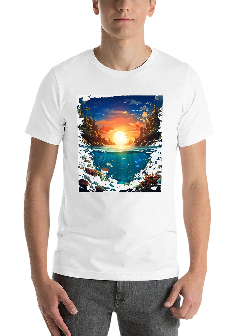 Ocean & Sky Graphic Tee - Unique Design!