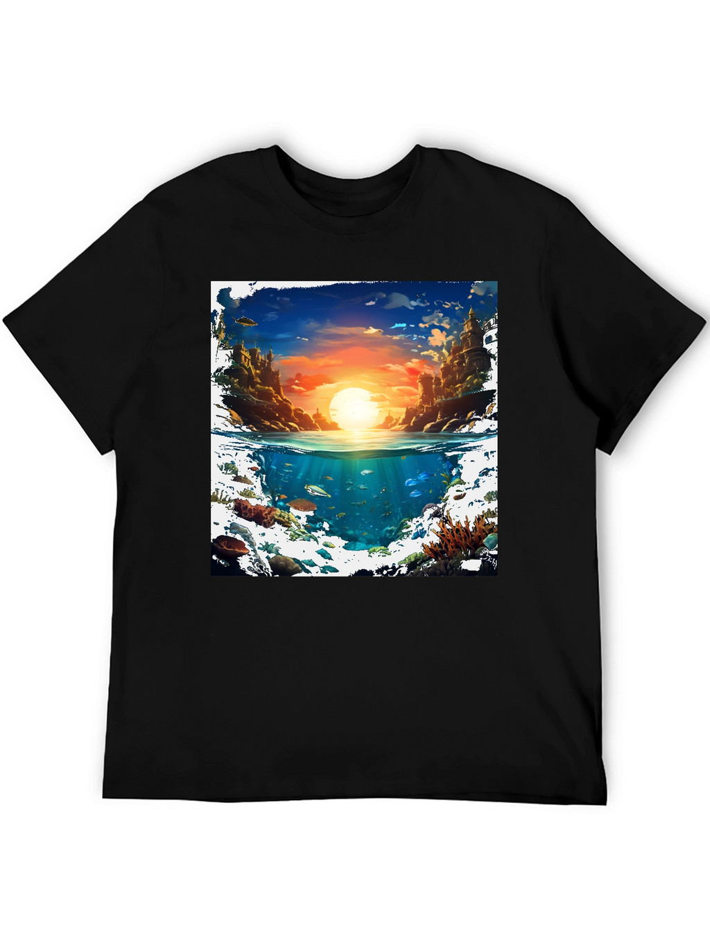 Ocean & Sky Graphic Tee - Unique Design!