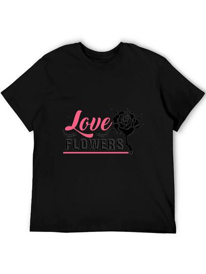 Love Flowers Graphic Tee - Black