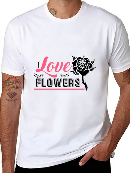 Love Flowers Graphic Tee - Black