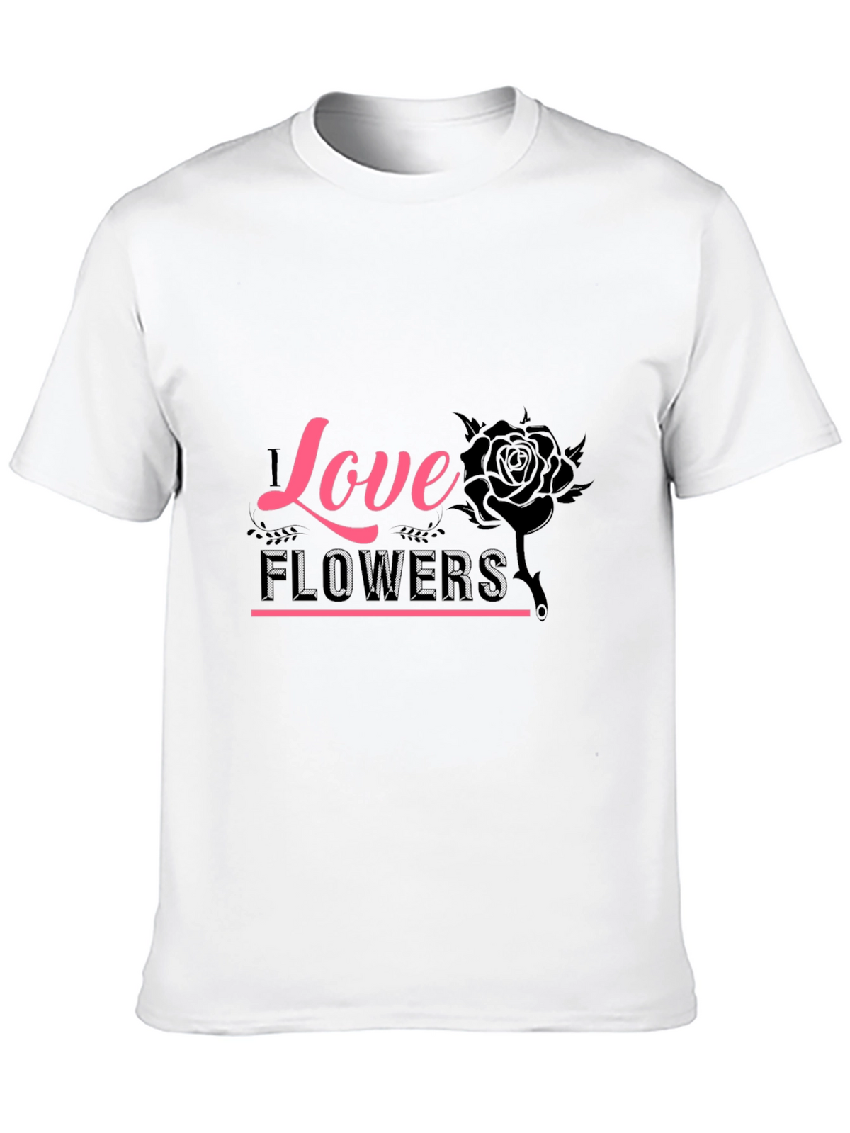 Love Flowers Graphic Tee - Black