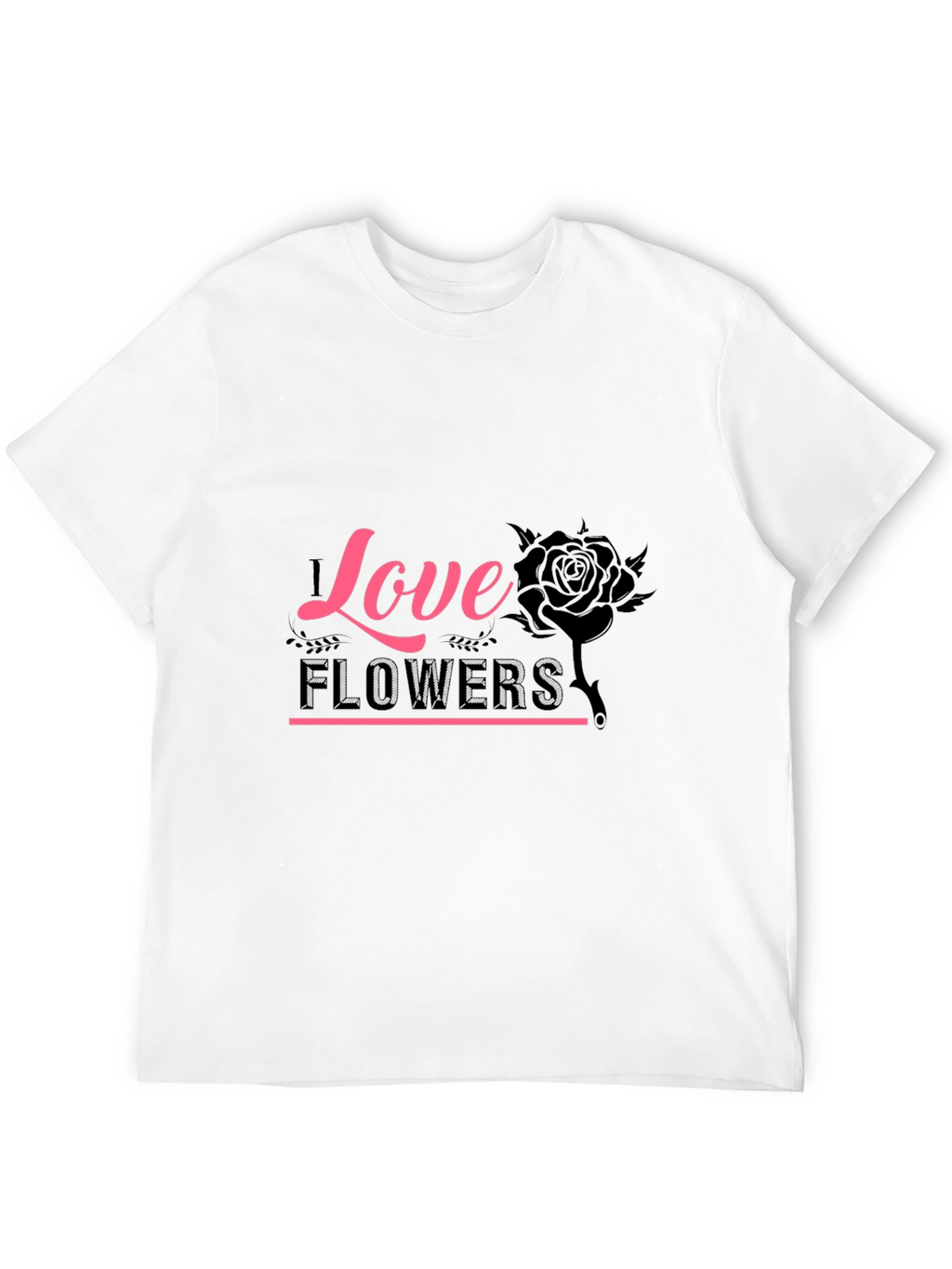 Love Flowers Graphic Tee - Black