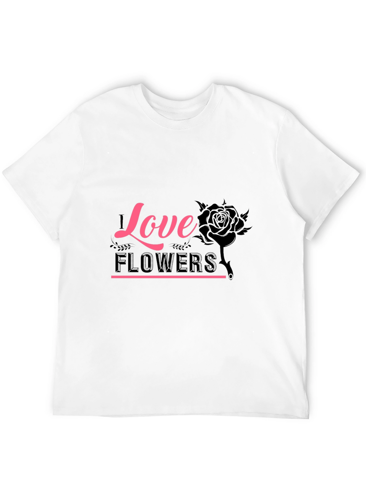 Love Flowers Graphic Tee - Black