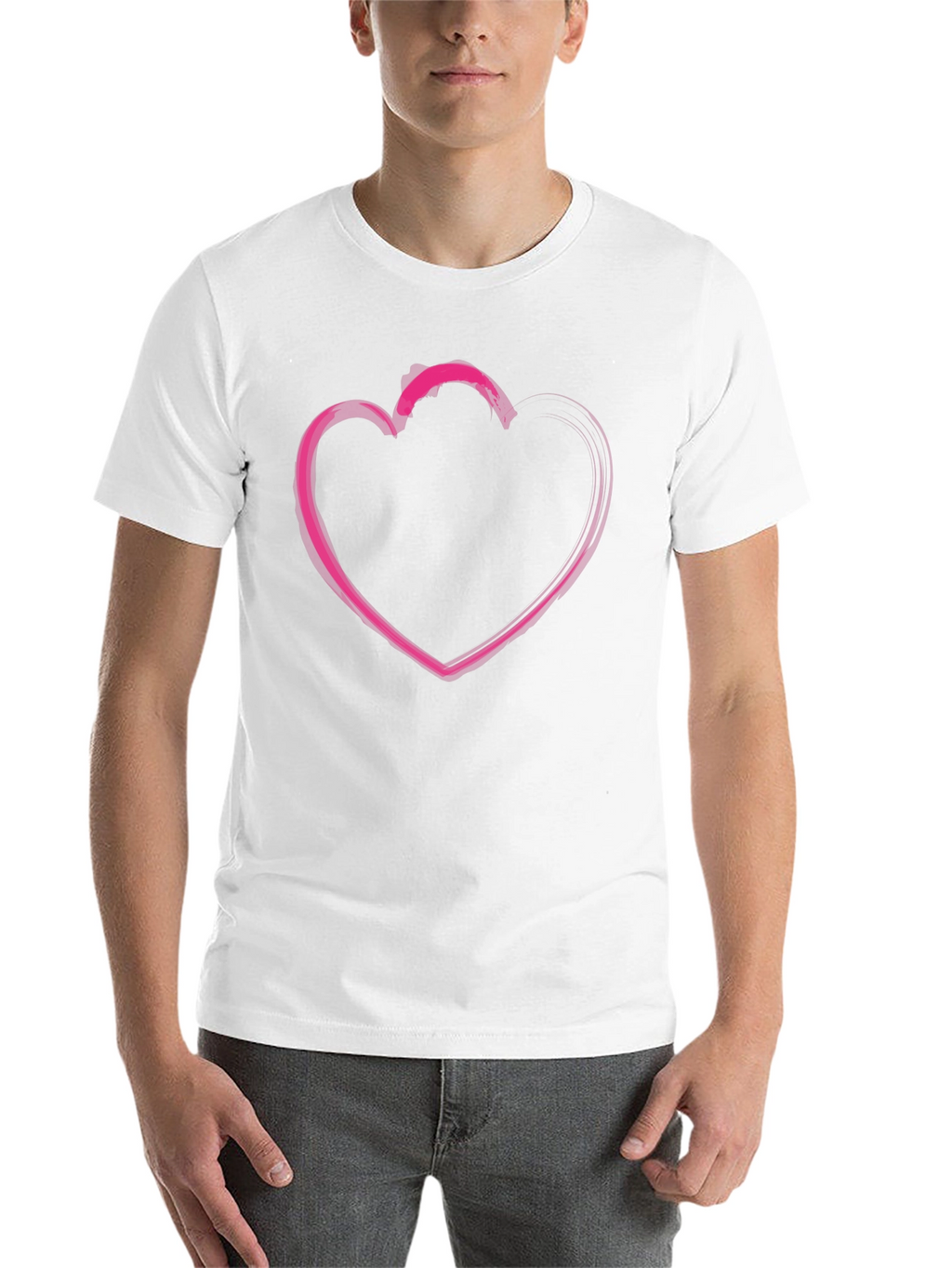 Heart Graphic T-Shirt - Casual Black Tee
