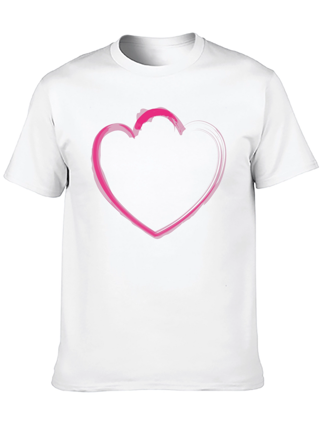 Heart Graphic T-Shirt - Casual Black Tee