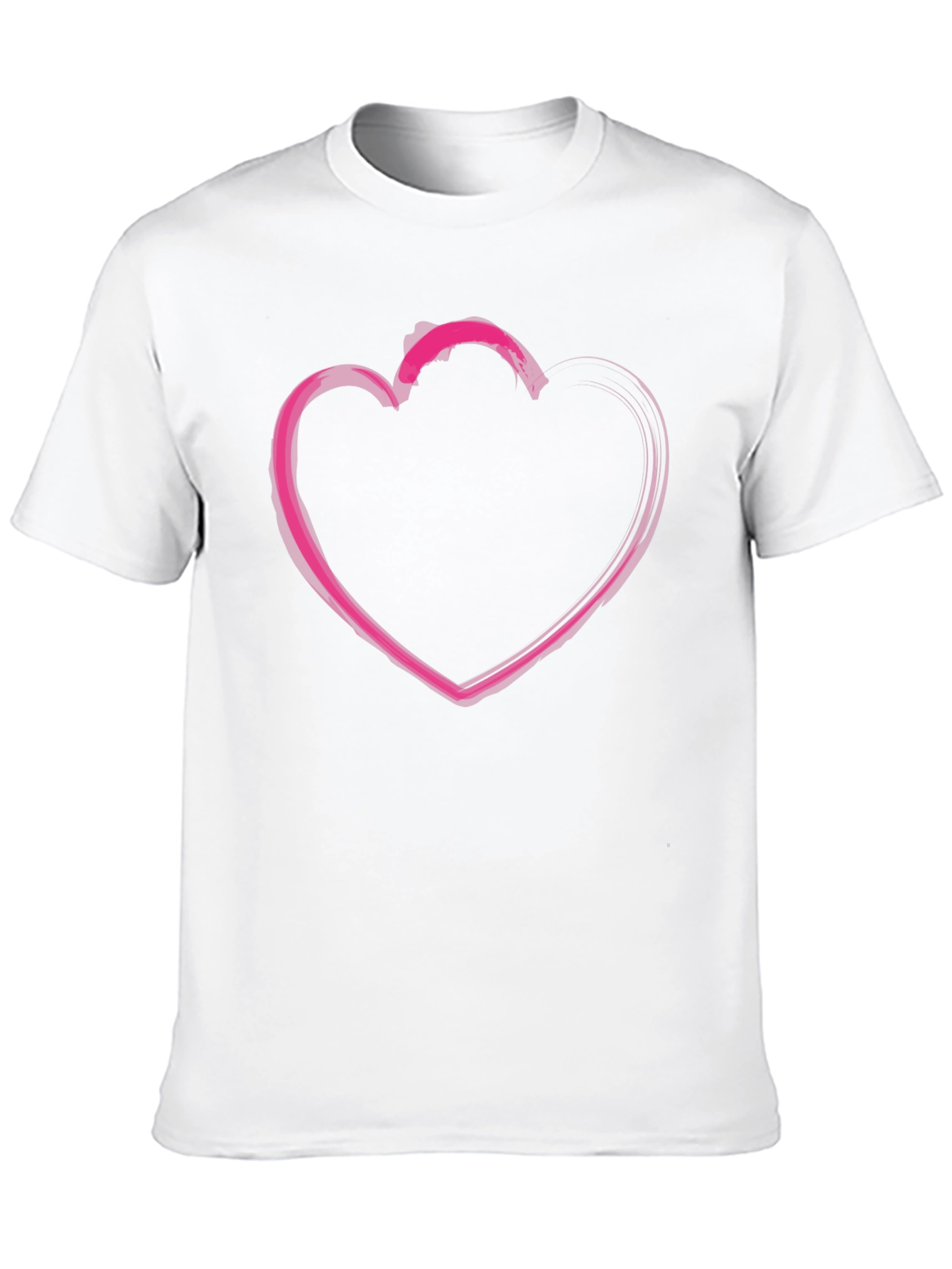 Heart Graphic T-Shirt - Casual Black Tee
