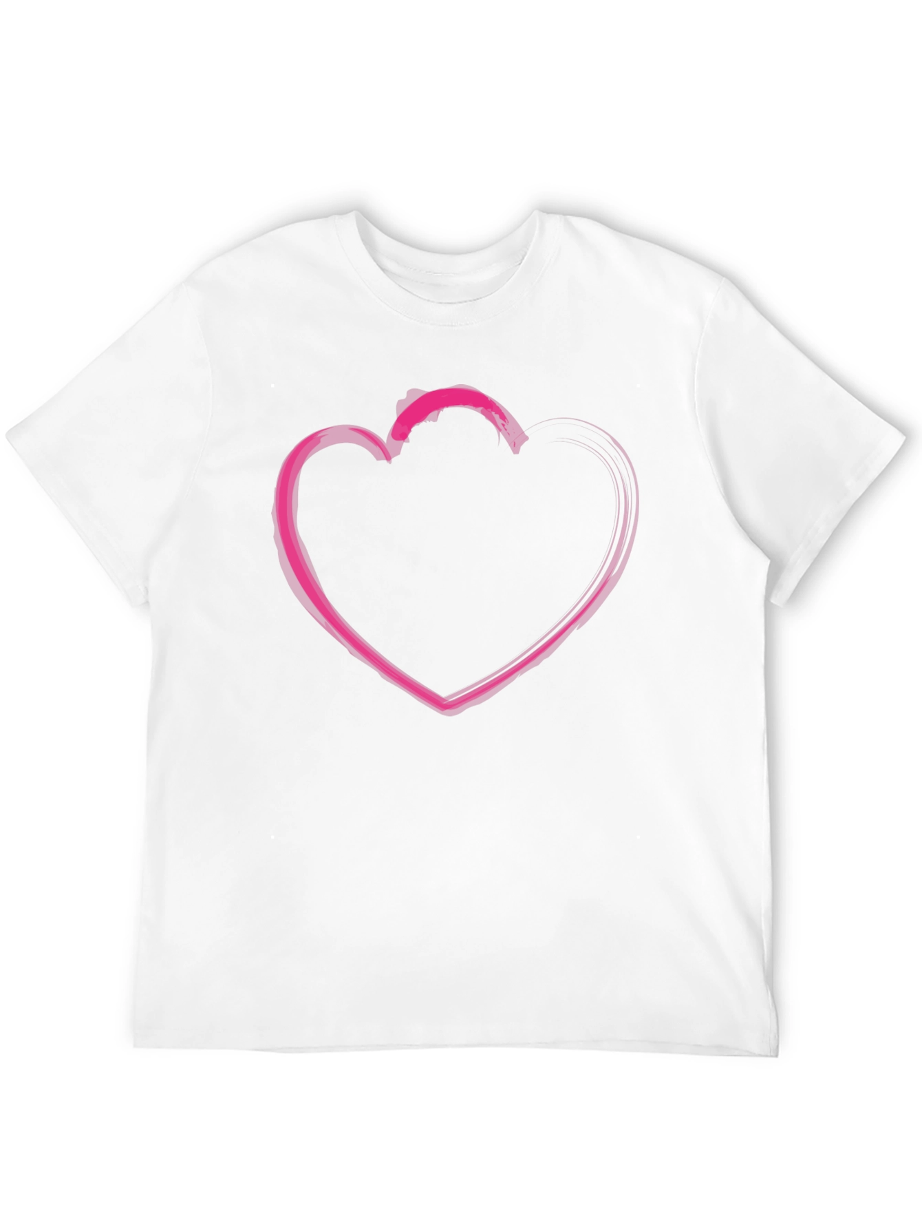 Heart Graphic T-Shirt - Casual Black Tee