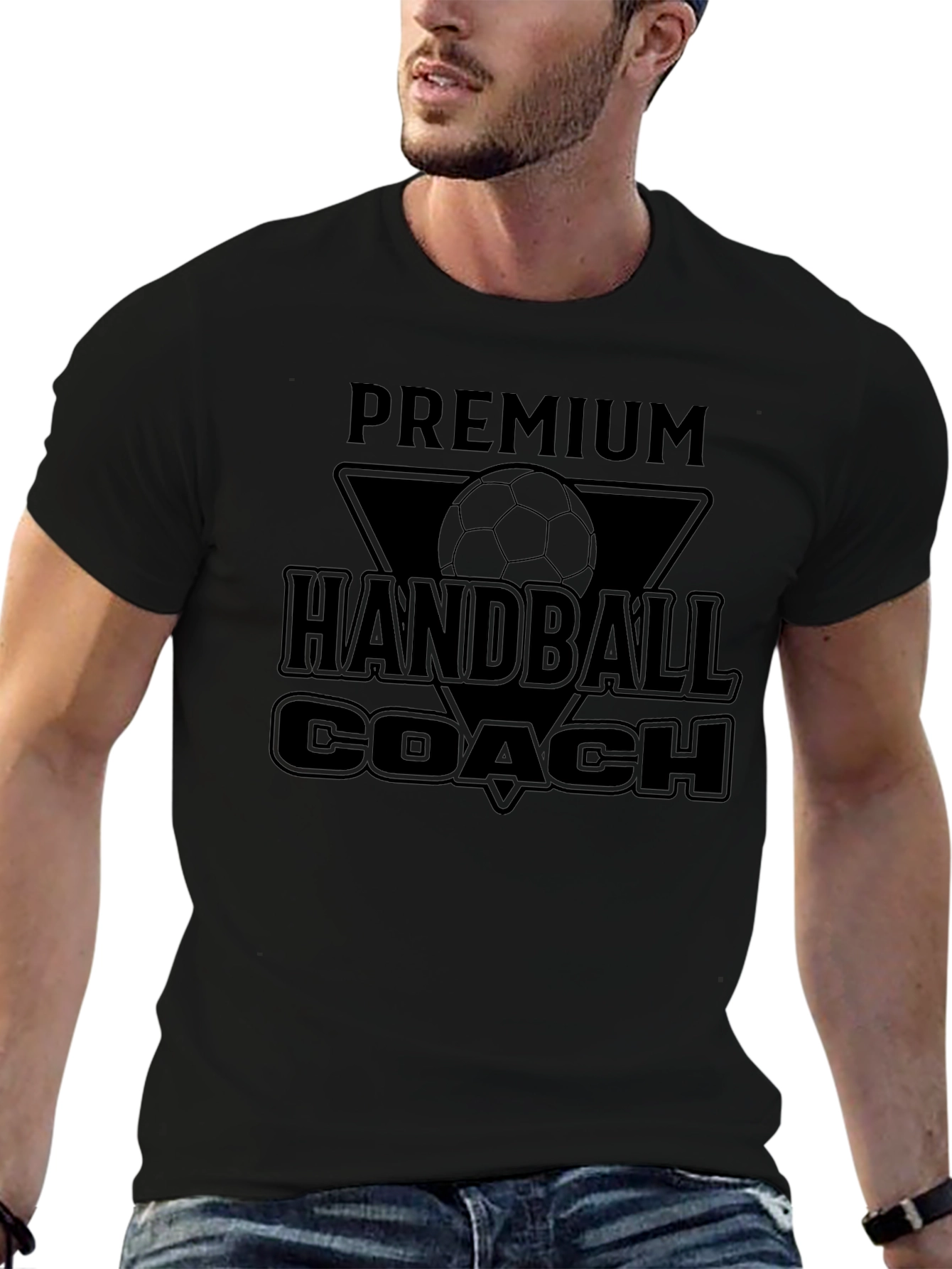 Premium Handball Coach Graphic T-Shirt