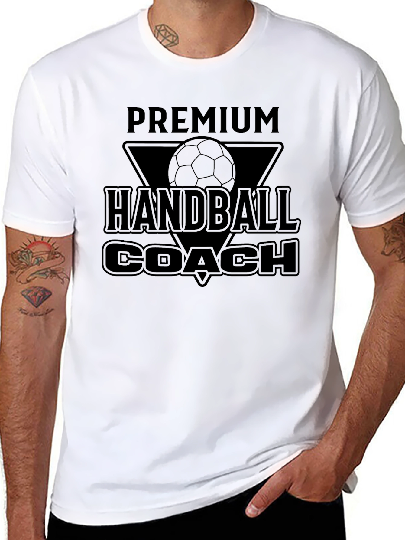 Premium Handball Coach Graphic T-Shirt
