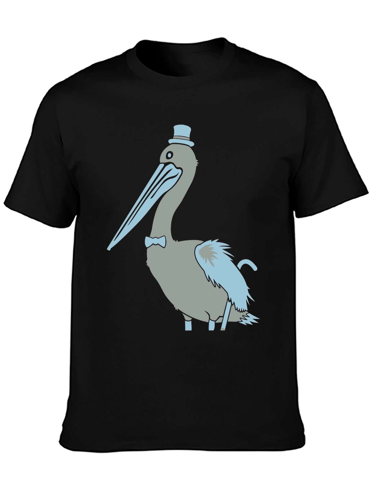 Pelican with Top Hat Graphic T-Shirt