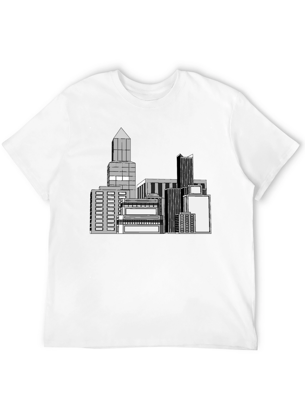 Cityscape Graphic Black T-Shirt