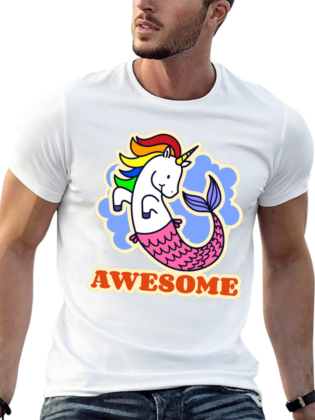 Awesome Unicorn Mermaid Graphic Tee