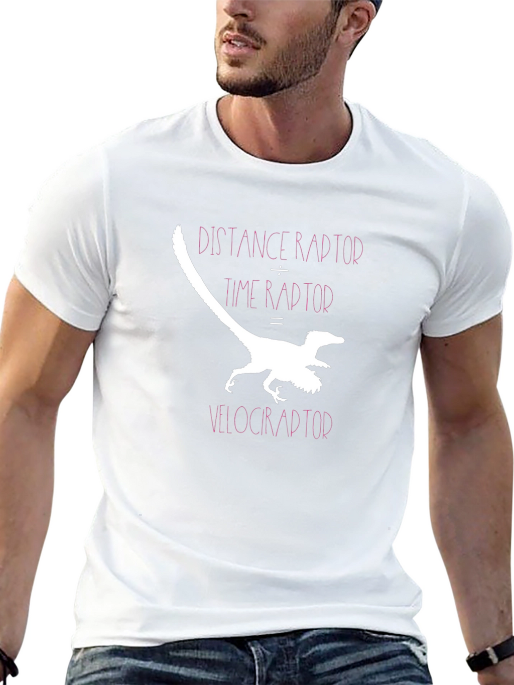 Velociraptor Science Humor Black Graphic Tee