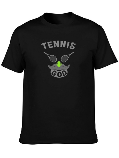 Tennis God Graphic Tee - Black