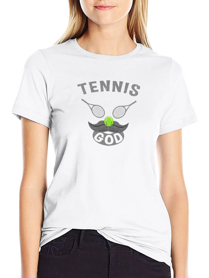 Tennis God Graphic Tee - Black