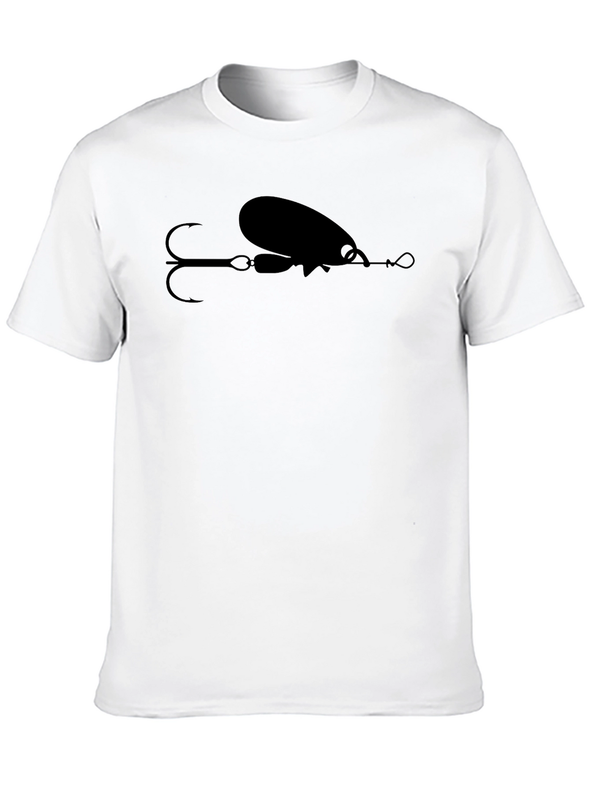 Fishing Lure Graphic T-Shirt - Black Cotton Tee