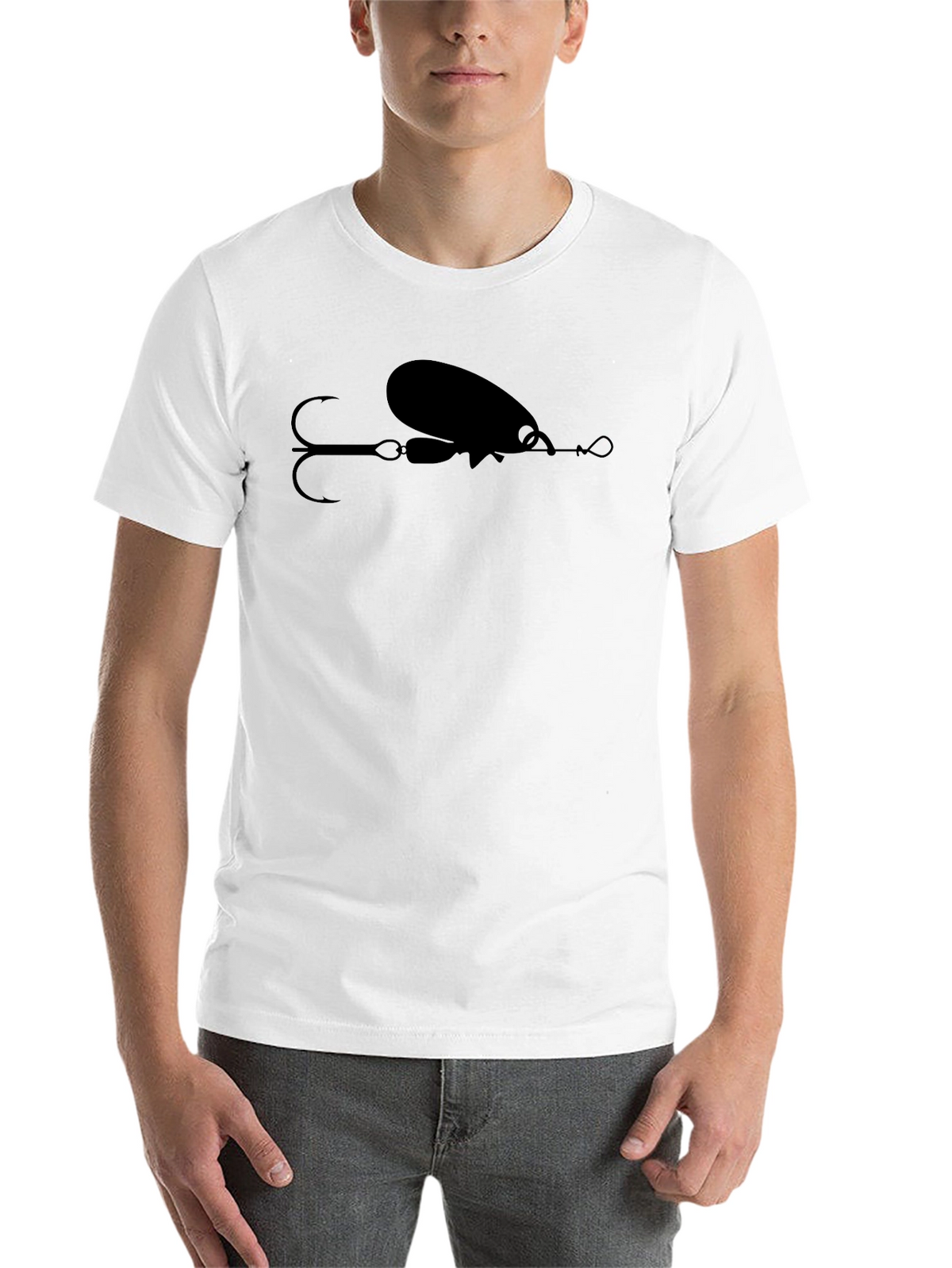 Fishing Lure Graphic T-Shirt - Black Cotton Tee