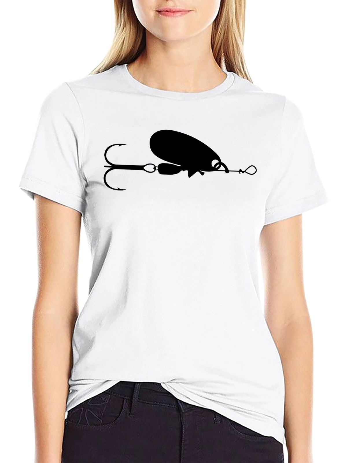 Fishing Lure Graphic T-Shirt - Black Cotton Tee
