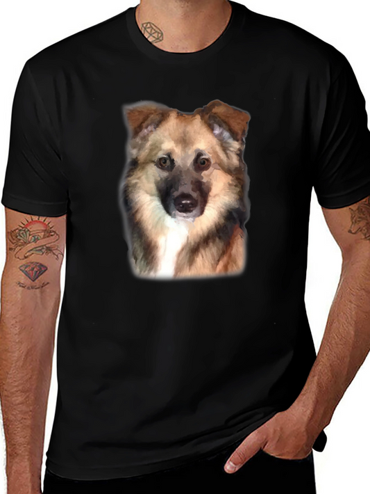 Dog Portrait Black T-Shirt