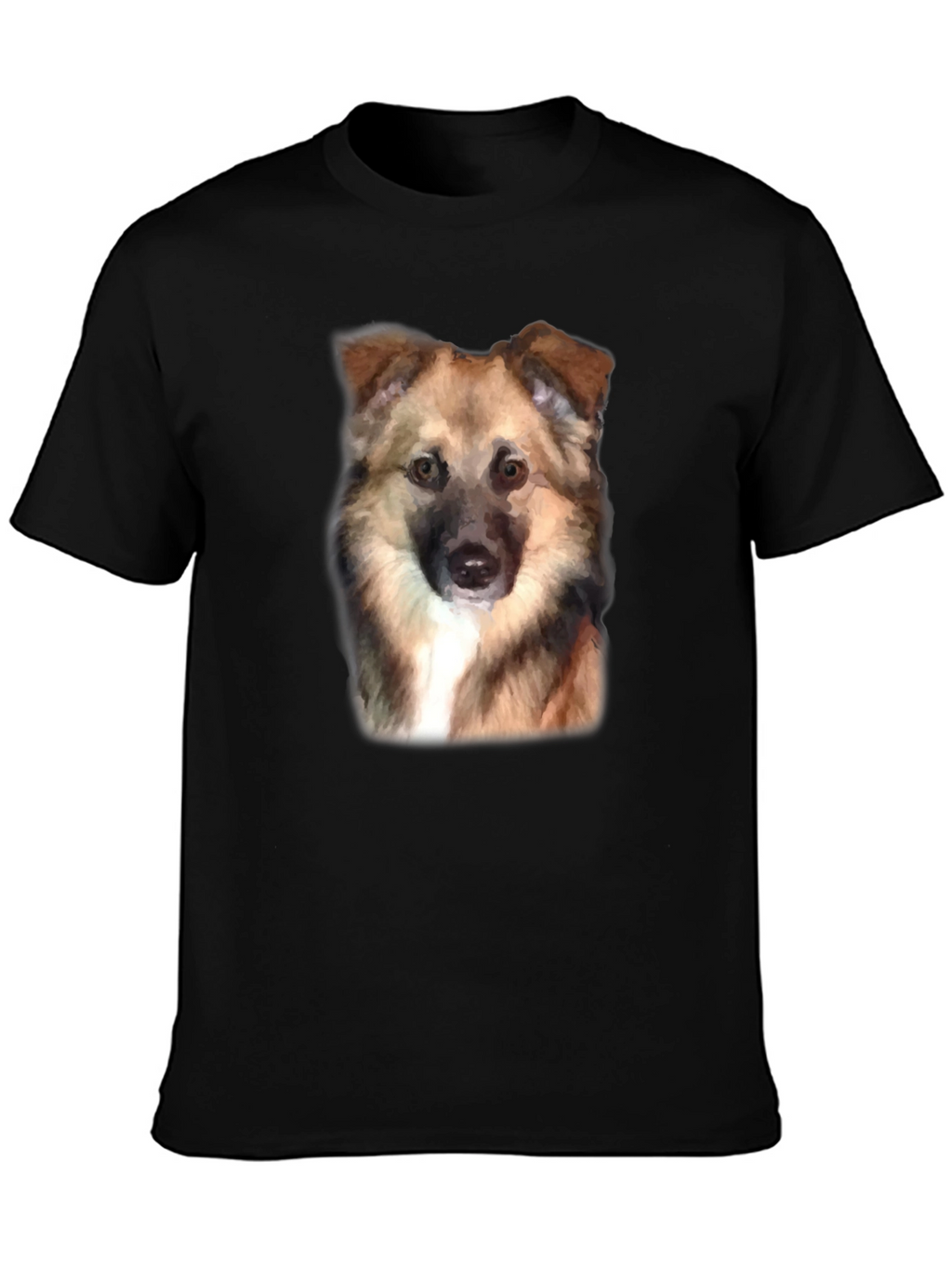 Dog Portrait Black T-Shirt
