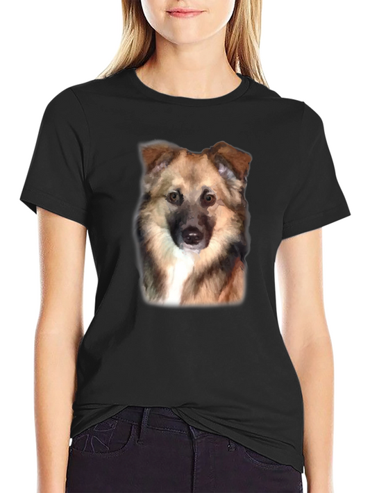 Dog Portrait Black T-Shirt