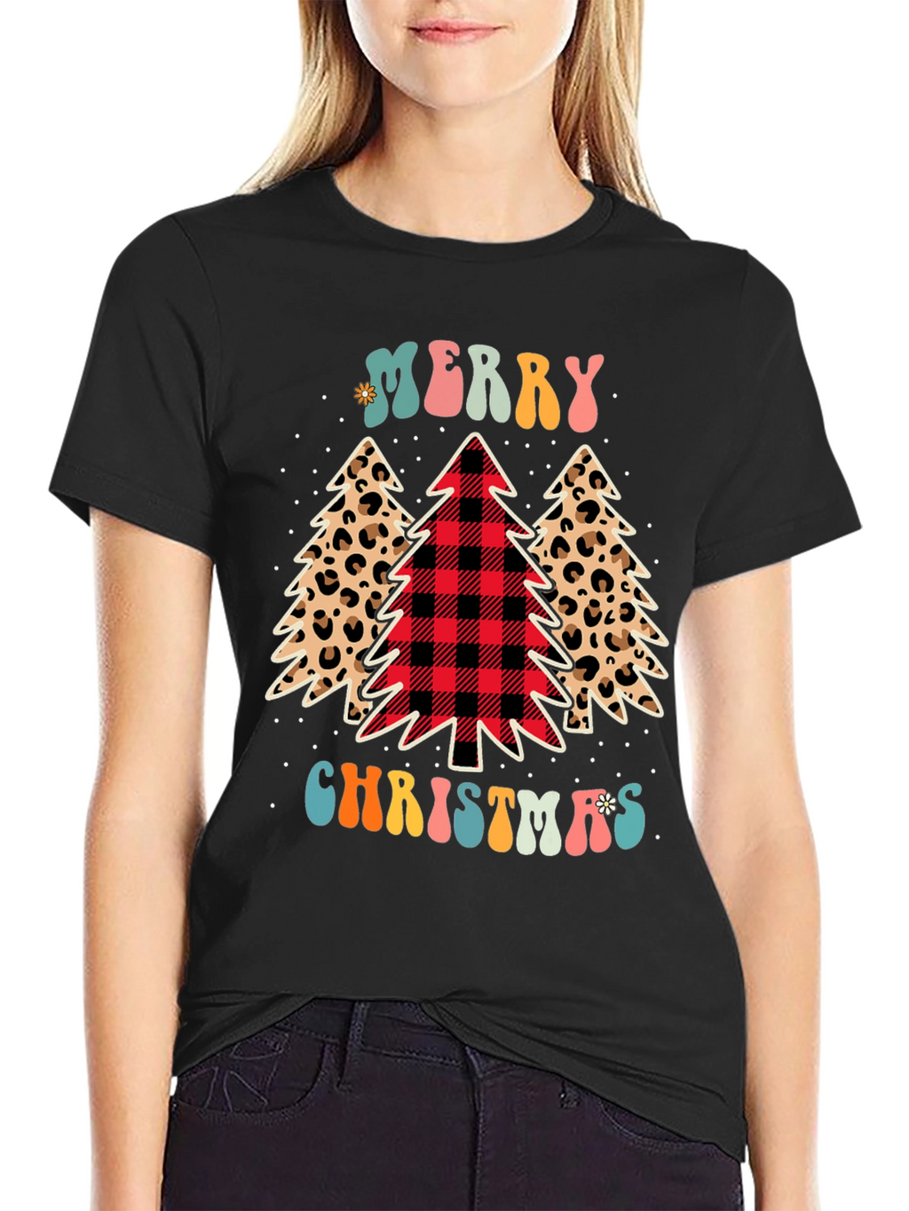 Merry Christmas Tree Graphic Tee