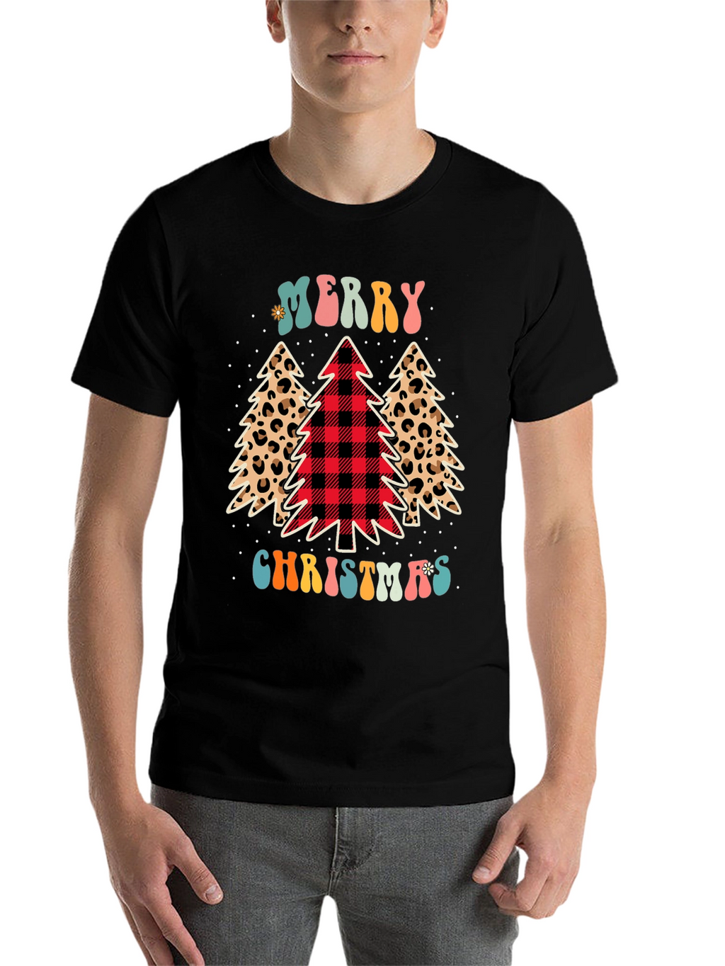 Merry Christmas Tree Graphic Tee