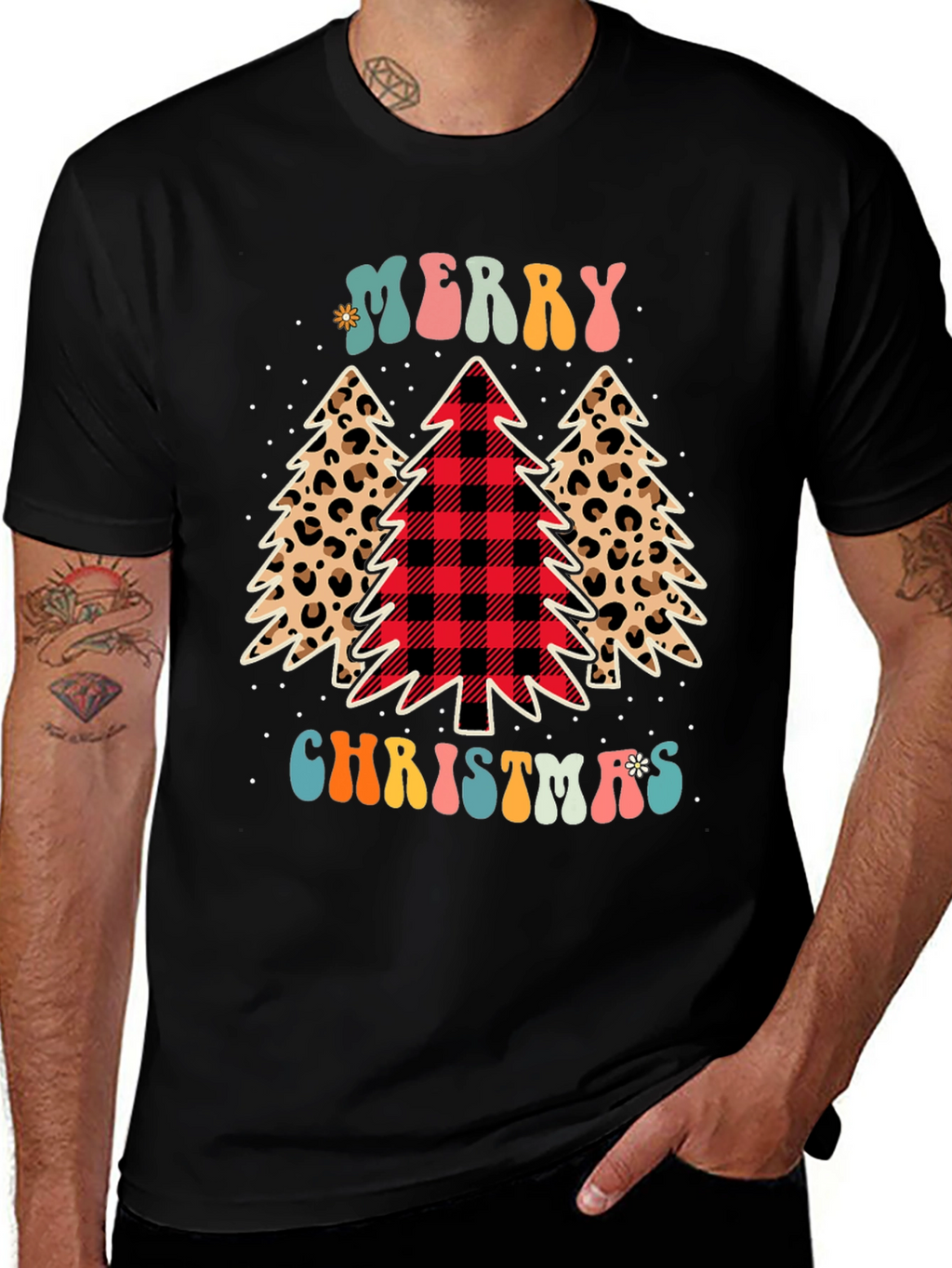 Merry Christmas Tree Graphic Tee