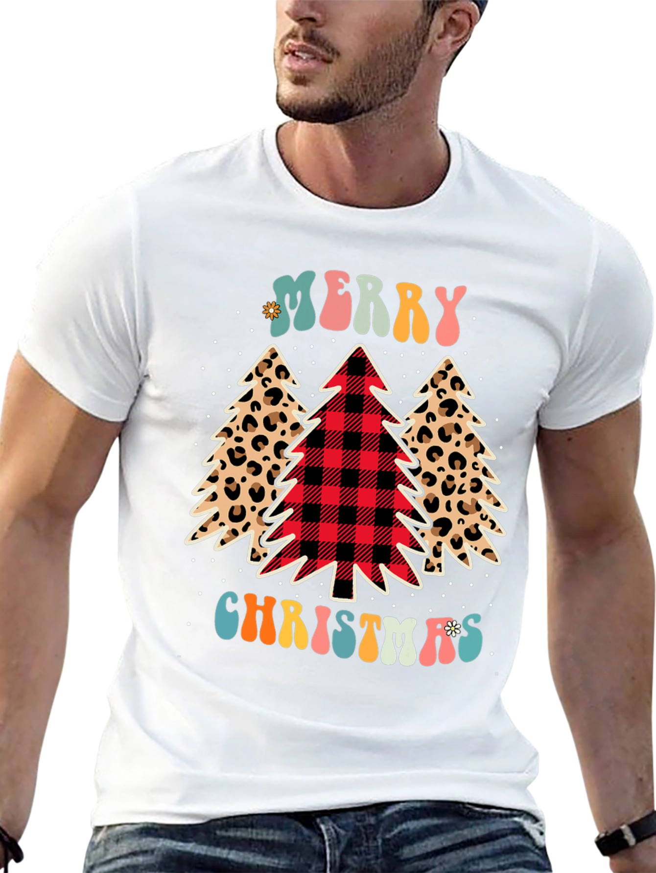 Merry Christmas Tree Graphic Tee