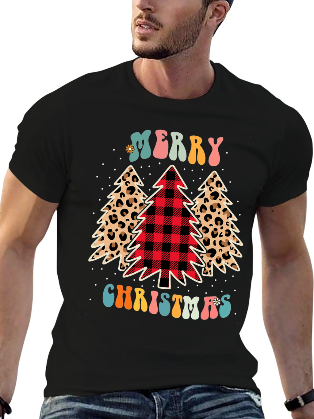 Merry Christmas Tree Graphic Tee