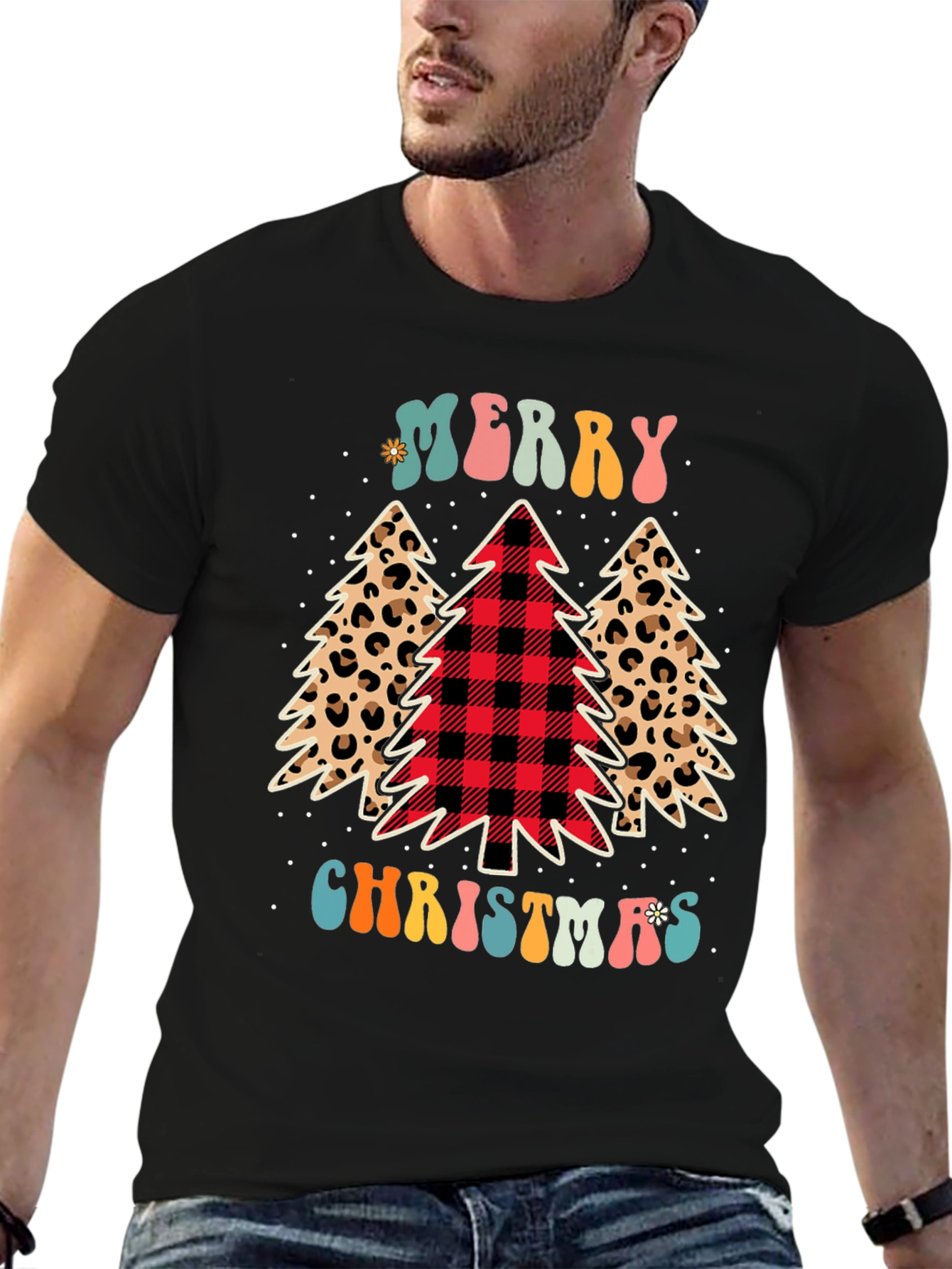 Merry Christmas Tree Graphic Tee