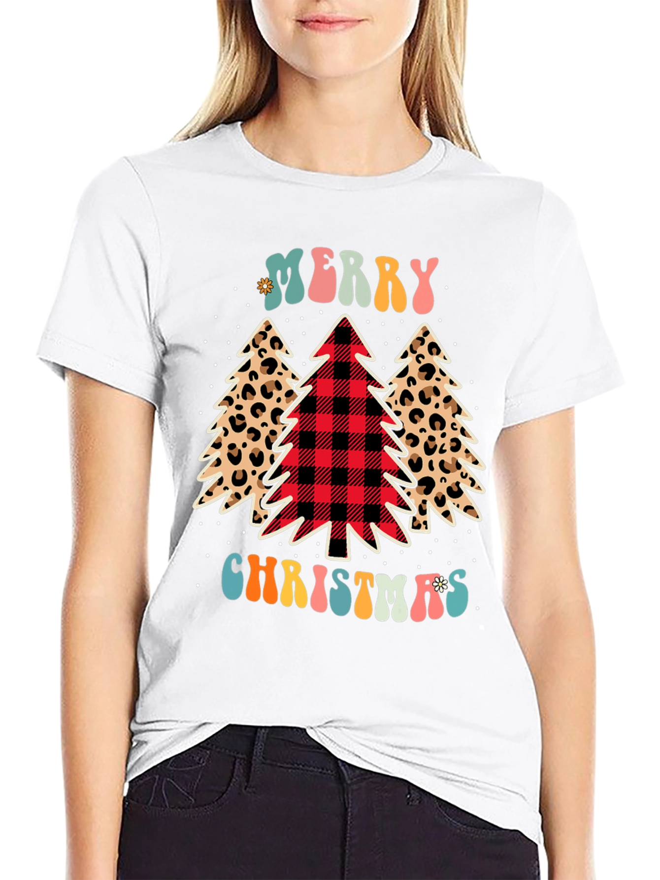 Merry Christmas Tree Graphic Tee