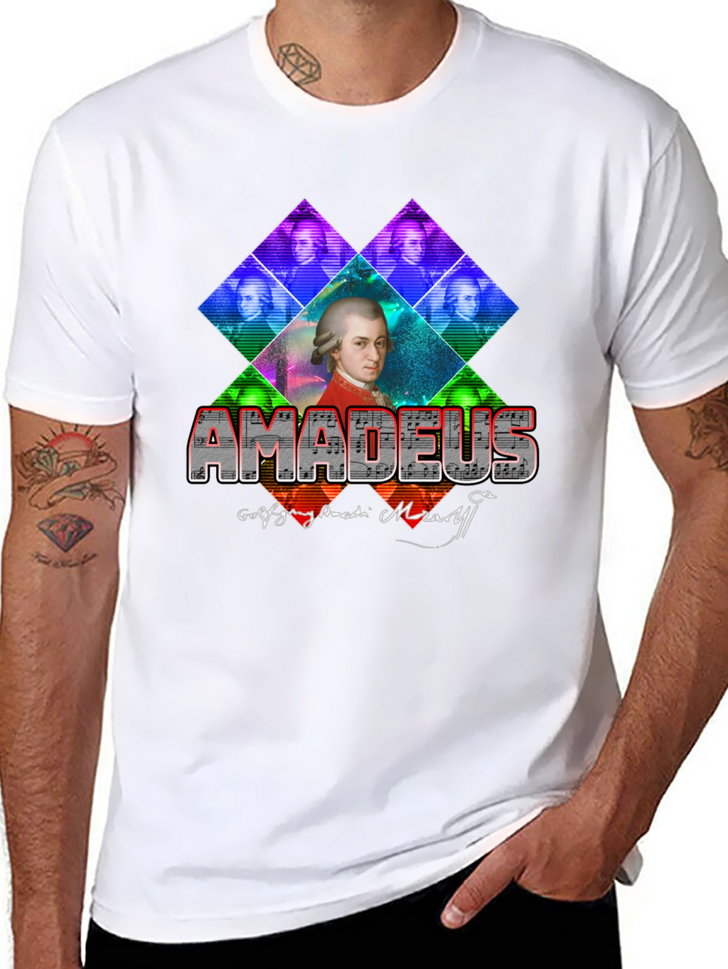 Amadeus Mozart Graphic T-Shirt - Classic Composer Tee