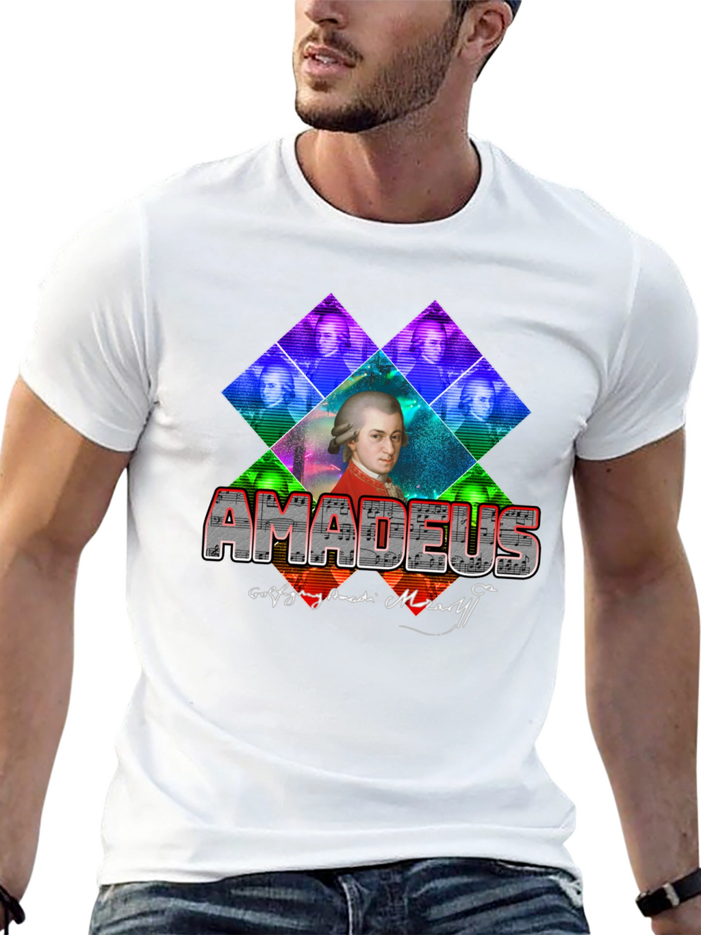 Amadeus Mozart Graphic T-Shirt - Classic Composer Tee