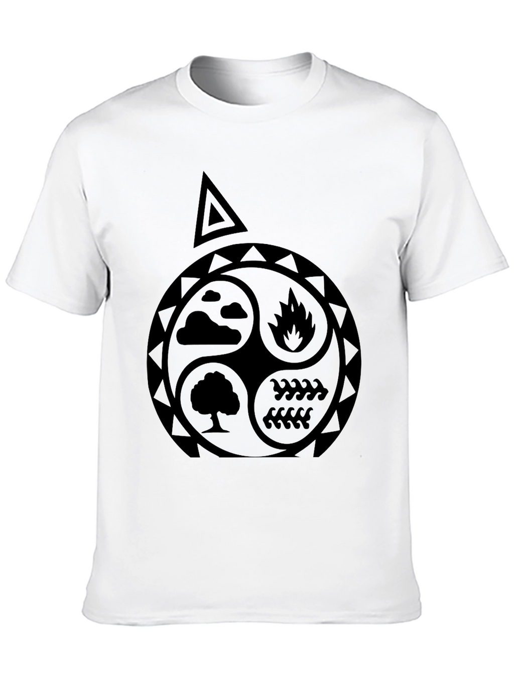 Elements T-Shirt: Earth Air Fire Water Symbol