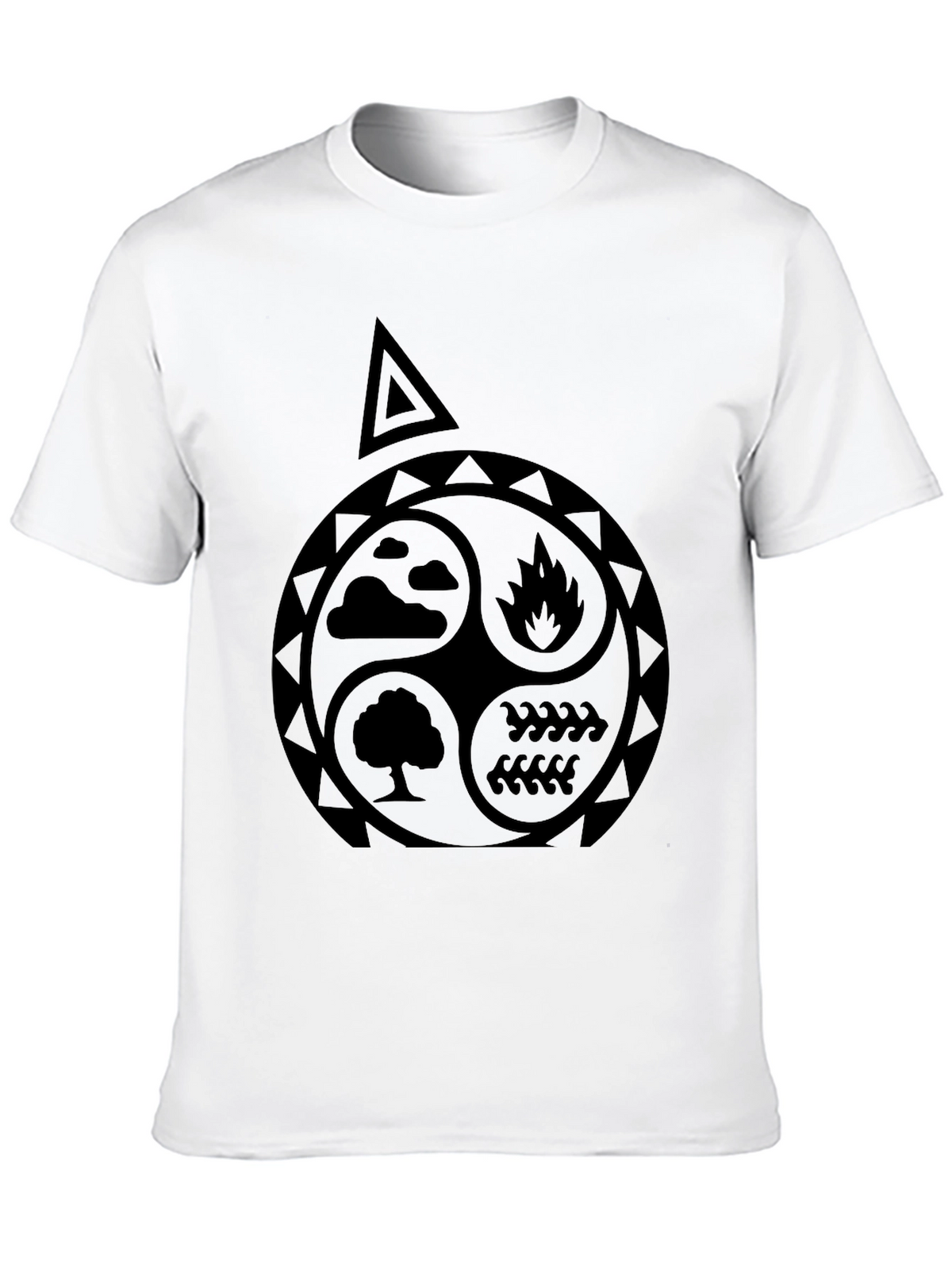 Elements T-Shirt: Earth Air Fire Water Symbol