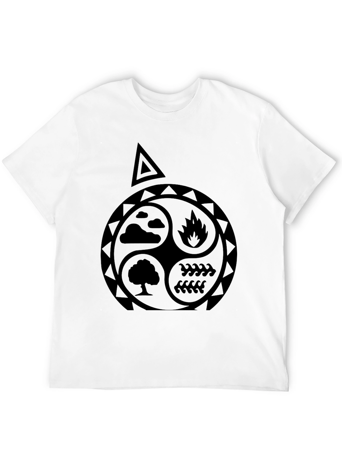 Elements T-Shirt: Earth Air Fire Water Symbol
