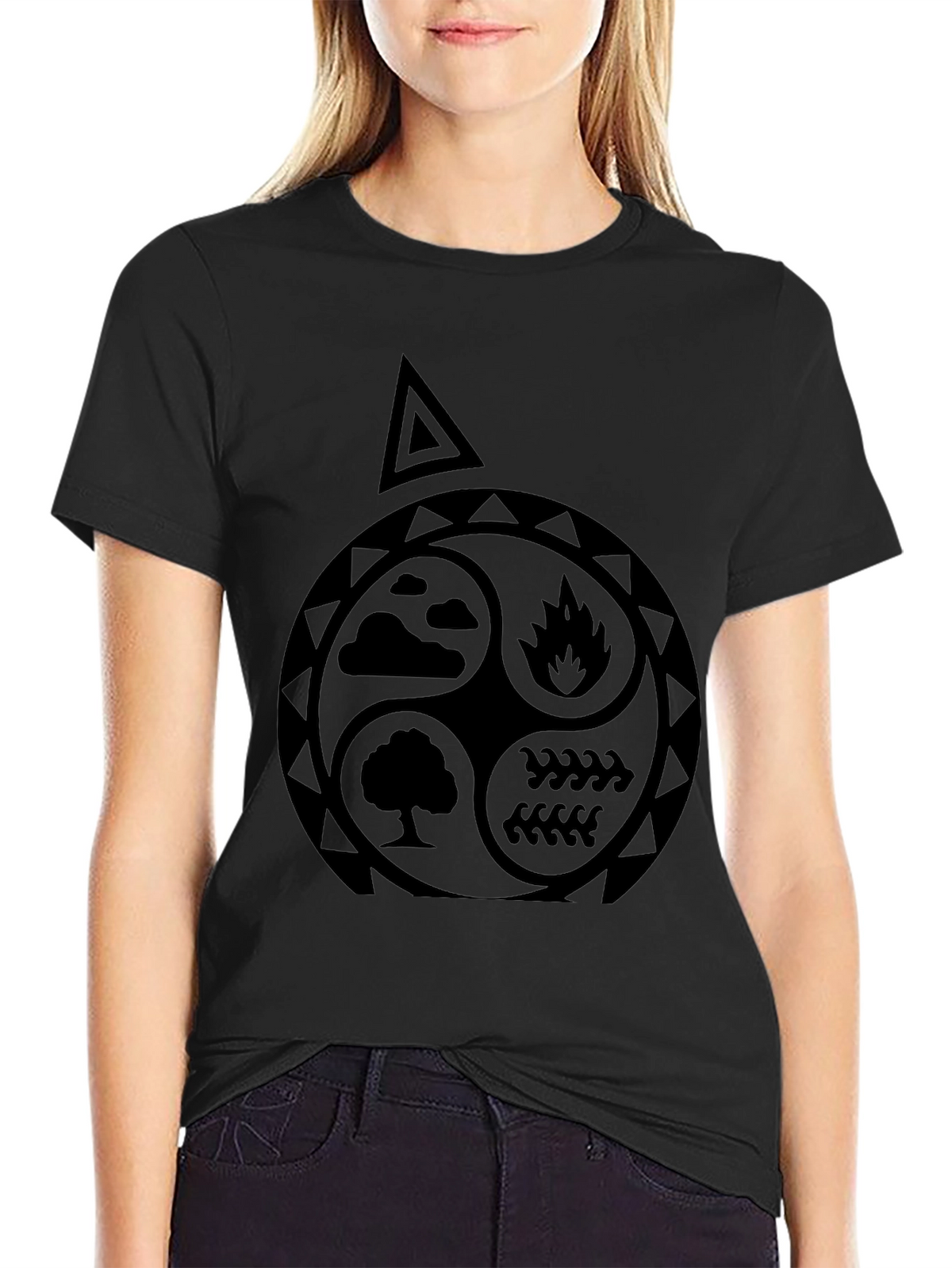 Elements T-Shirt: Earth Air Fire Water Symbol