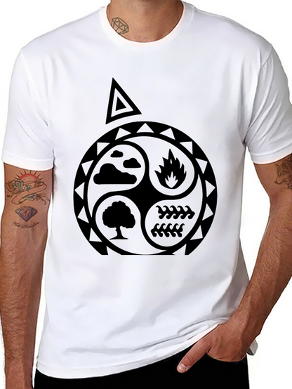 Elements T-Shirt: Earth Air Fire Water Symbol