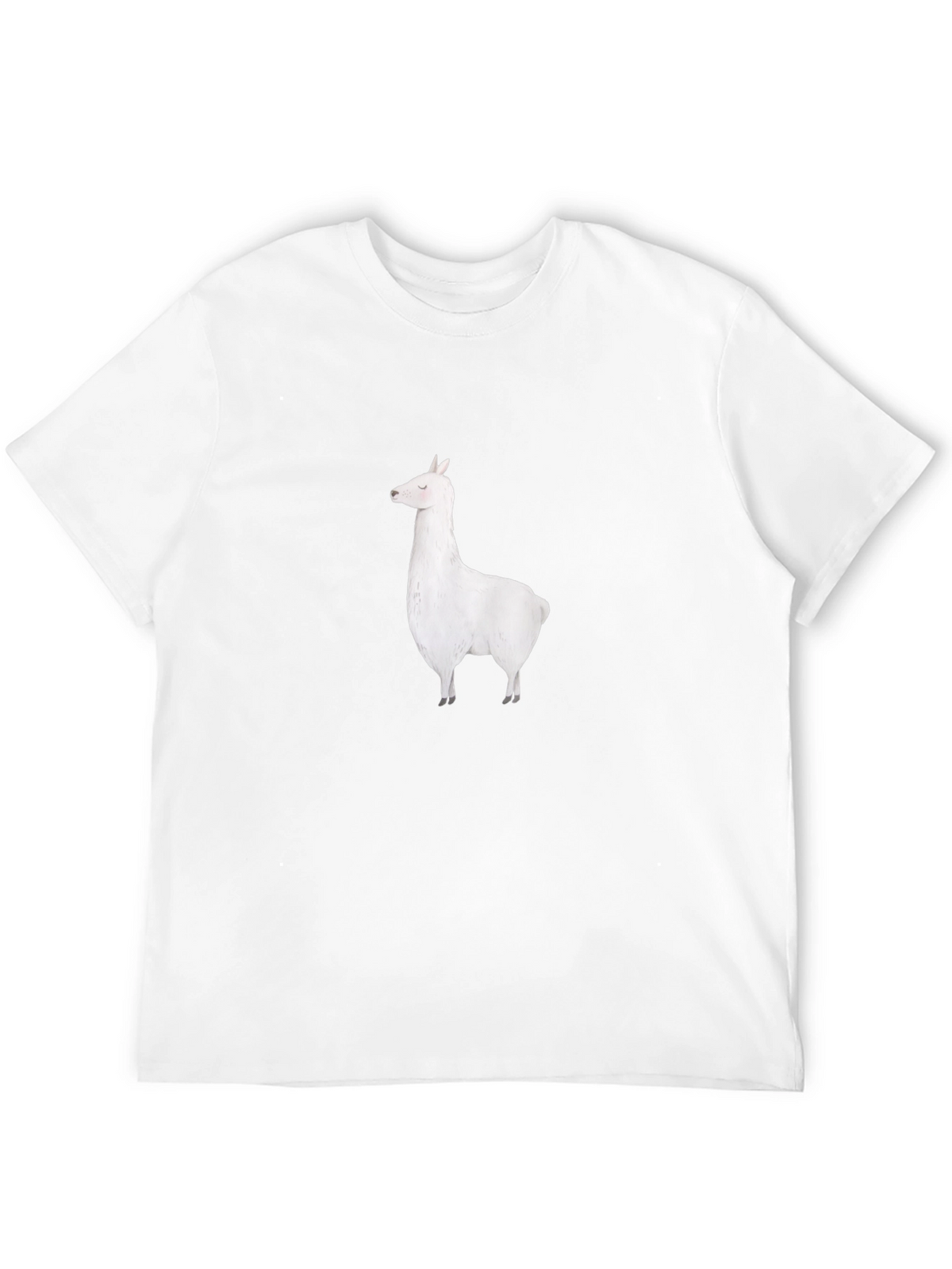 Llama Graphic Tee - Black Cotton T-Shirt