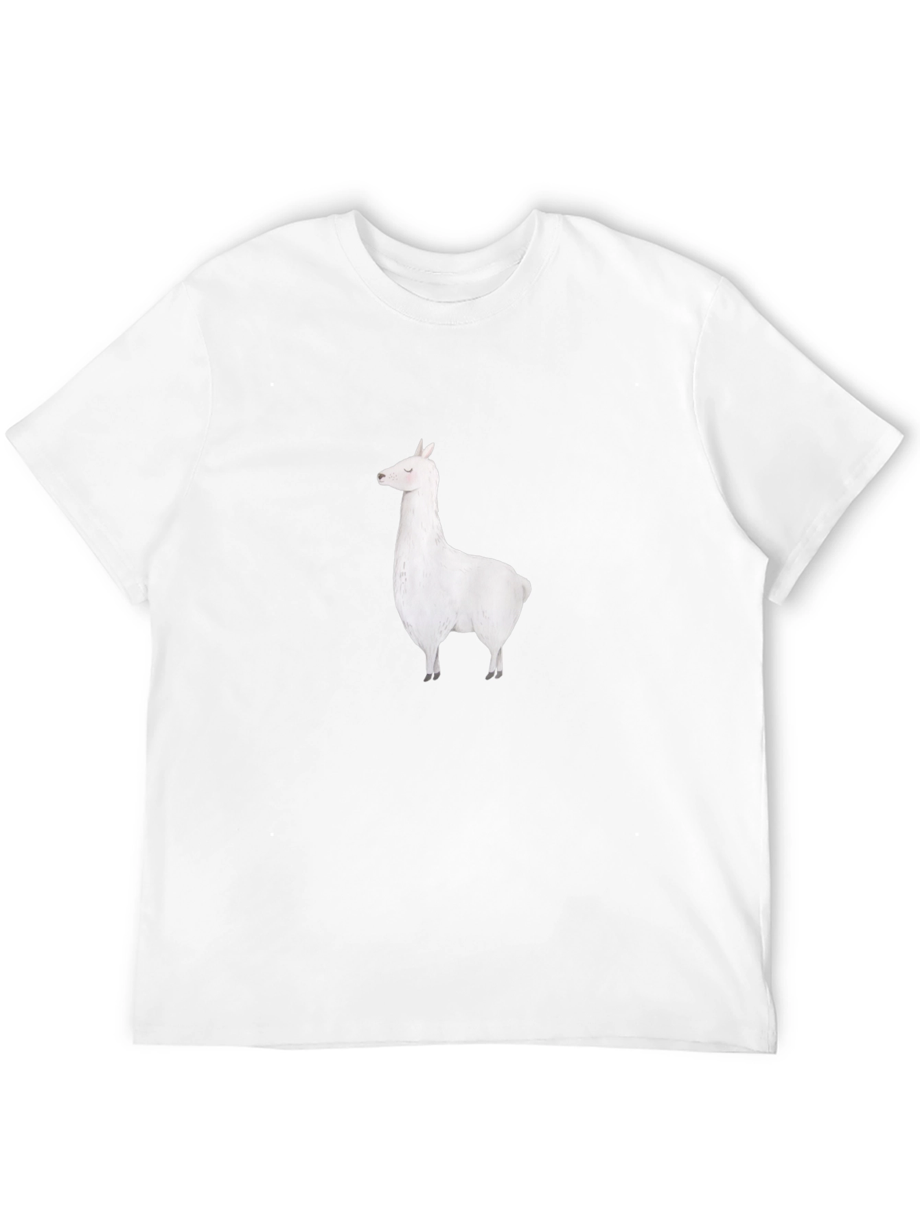 Llama Graphic Tee - Black Cotton T-Shirt