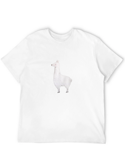 Llama Graphic Tee - Black Cotton T-Shirt