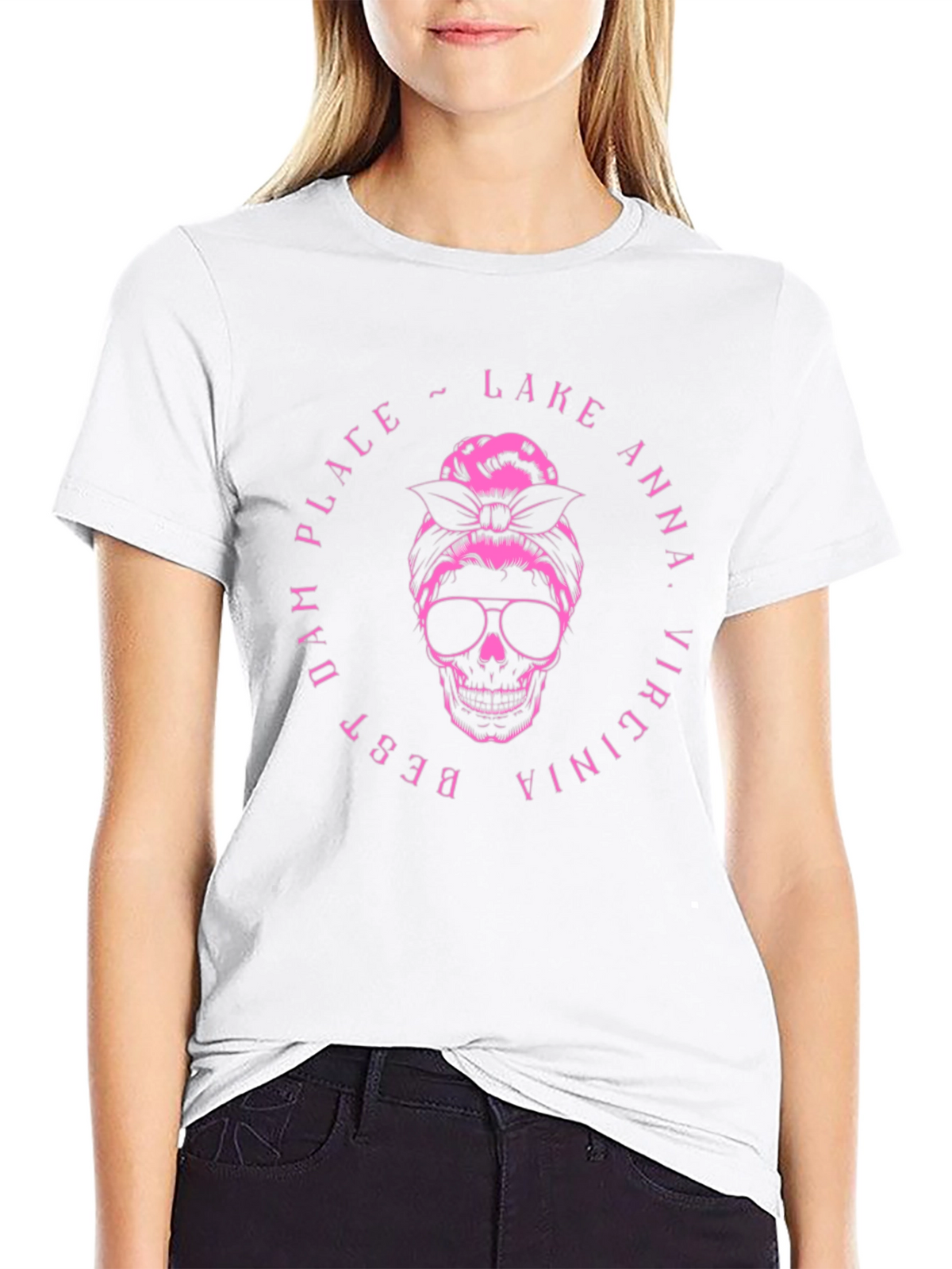 Lake Anna Virginia Skull Graphic T-Shirt