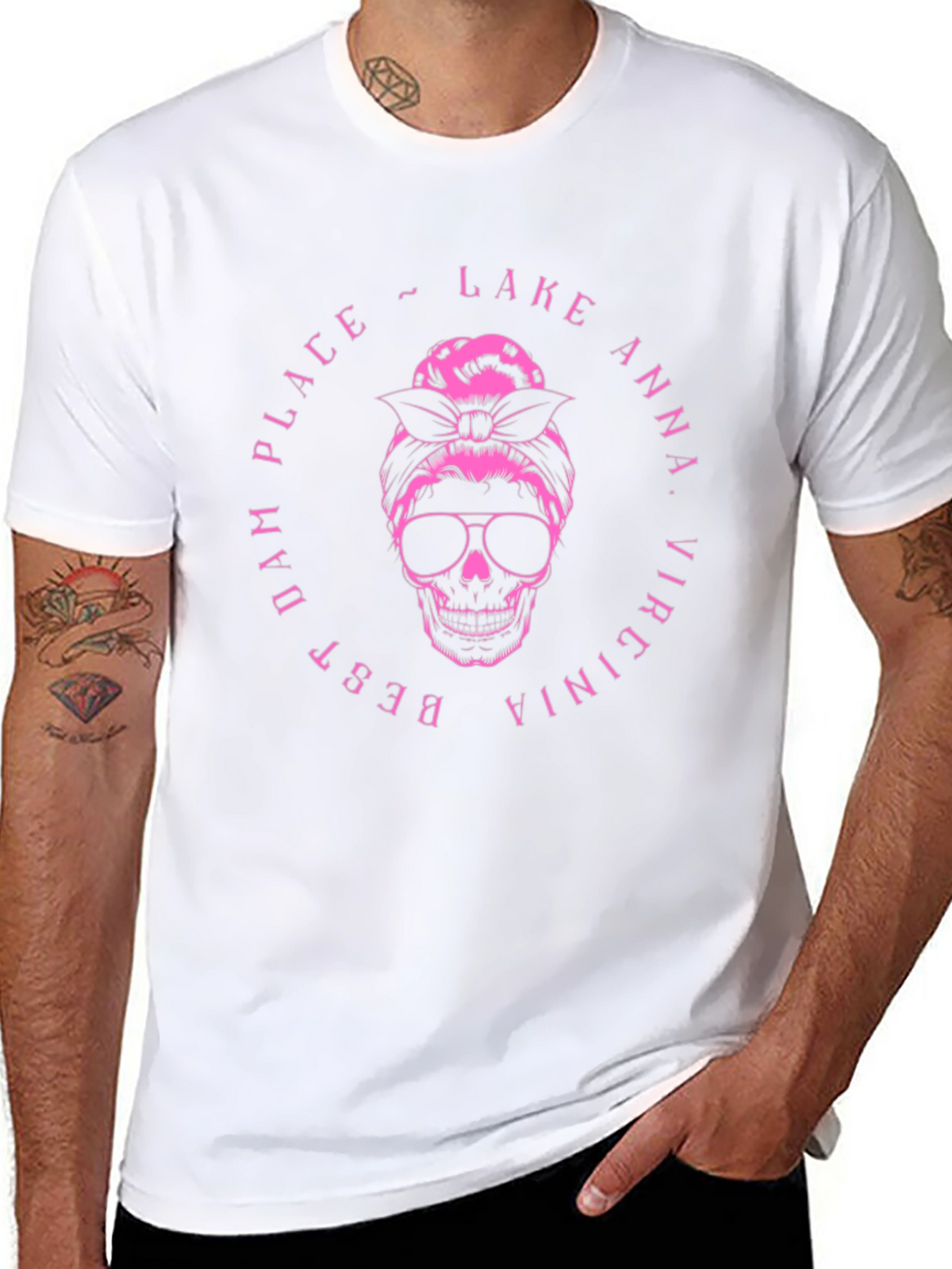 Lake Anna Virginia Skull Graphic T-Shirt