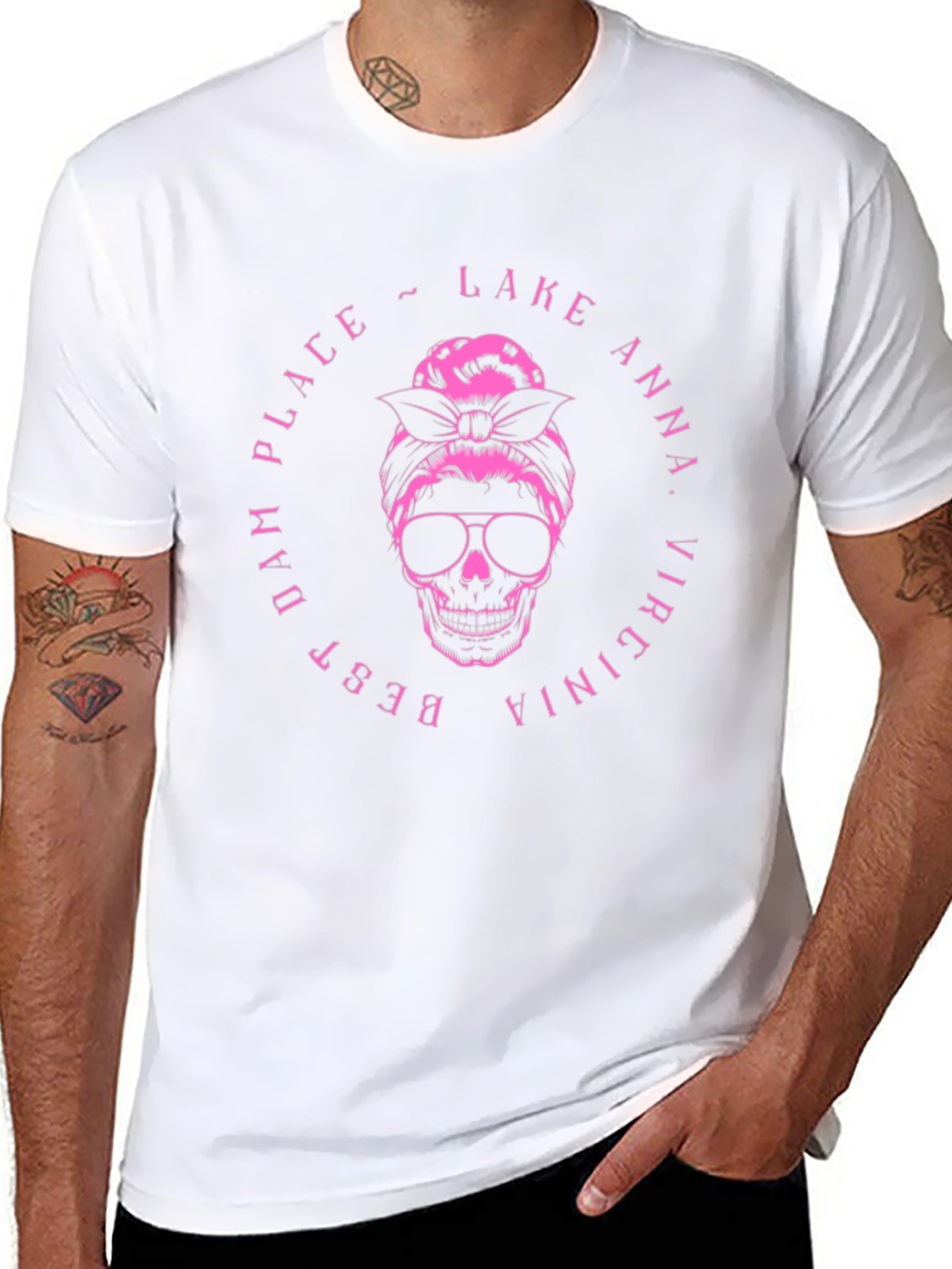 Lake Anna Virginia Skull Graphic T-Shirt