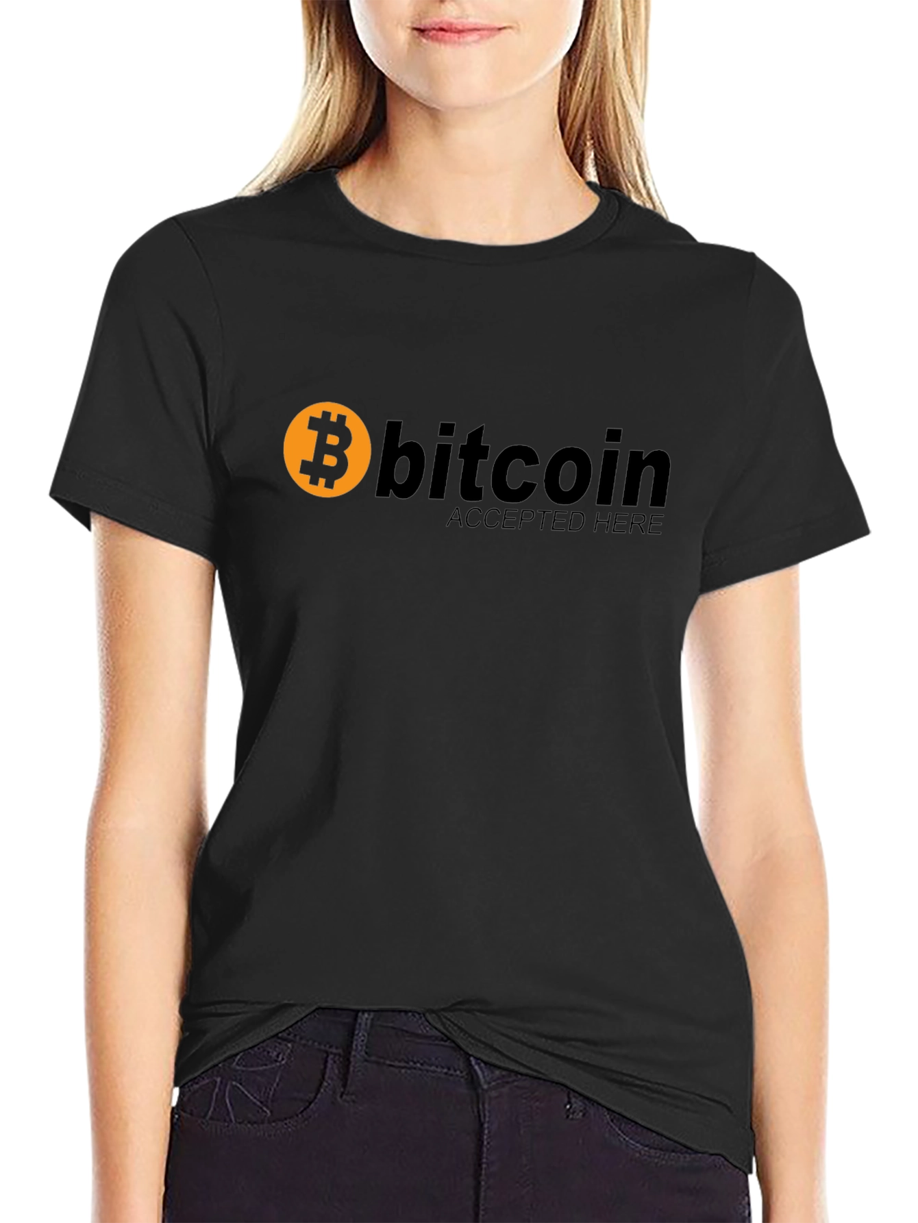 Bitcoin Accepted Here Black T-Shirt