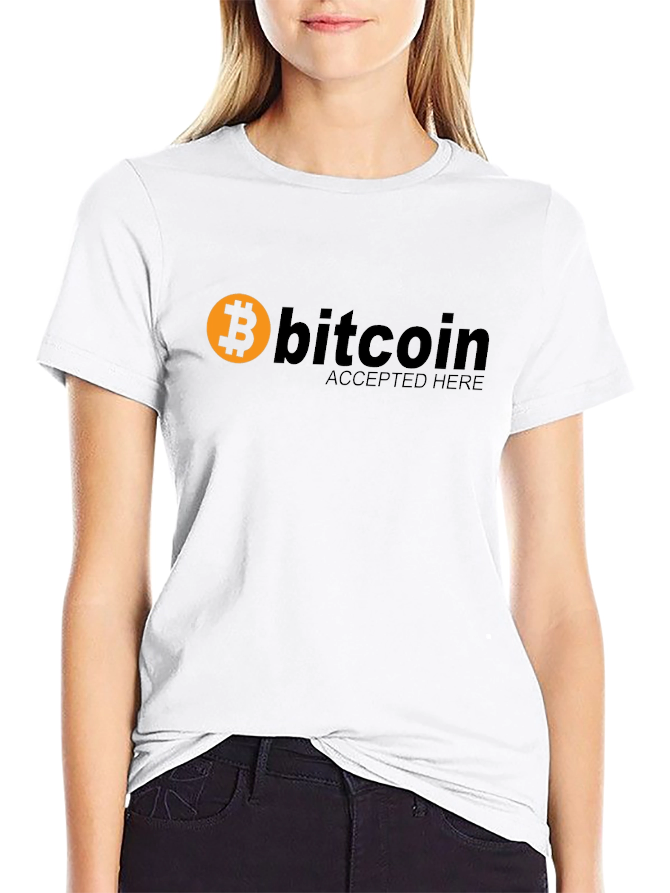 Bitcoin Accepted Here Black T-Shirt