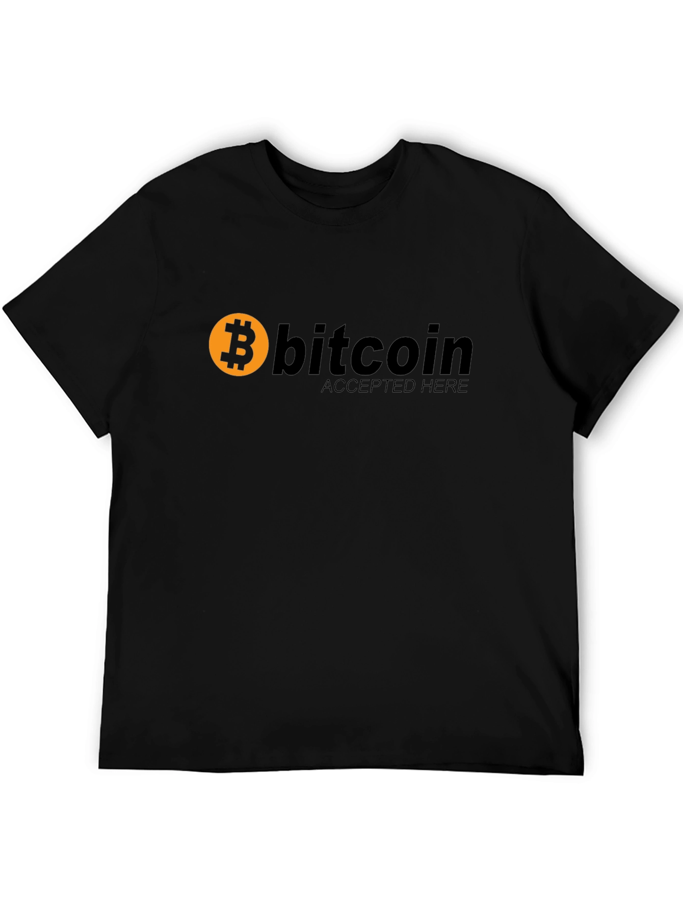 Bitcoin Accepted Here Black T-Shirt