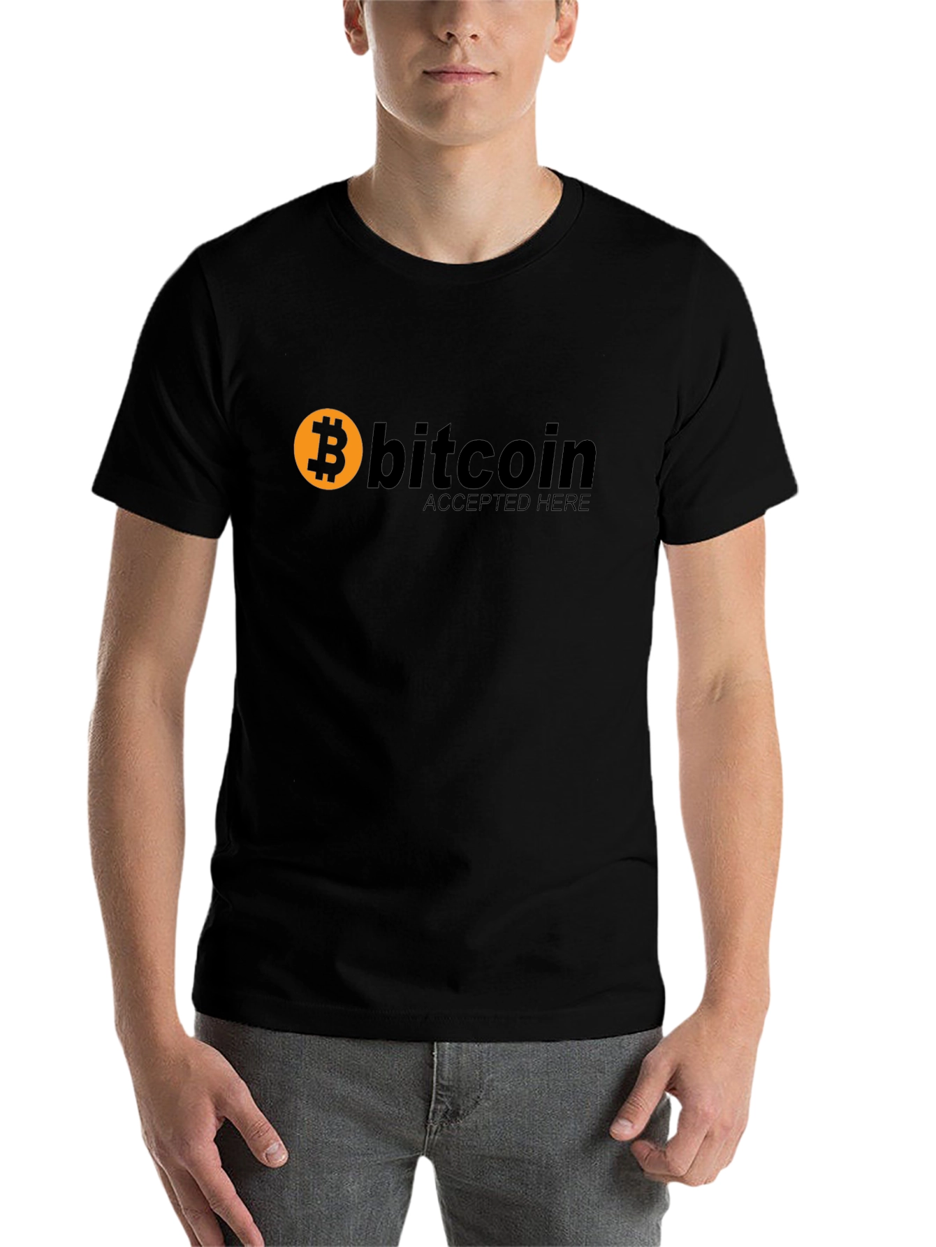 Bitcoin Accepted Here Black T-Shirt
